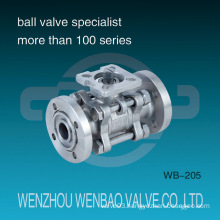 3PC ISO Vacuum Flange End Ball Valve